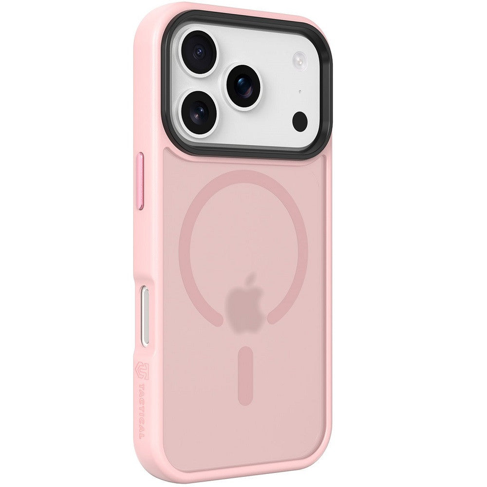 Apple iPhone 17 Pro, Műanyag hátlap védőtok + szilikon keret, közepesen ütésálló, Magsafe kompatibilis, Tactical MagForce Hyperstealth, áttetsző/rózsaszín -  iPhone 17 Pro tok a Domshop kínálatából