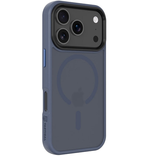 Apple iPhone 17 Pro, Műanyag hátlap védőtok + szilikon keret, közepesen ütésálló, Magsafe kompatibilis, Tactical MagForce Hyperstealth, áttetsző/sötétkék -  iPhone 17 Pro tok a Domshop kínálatából