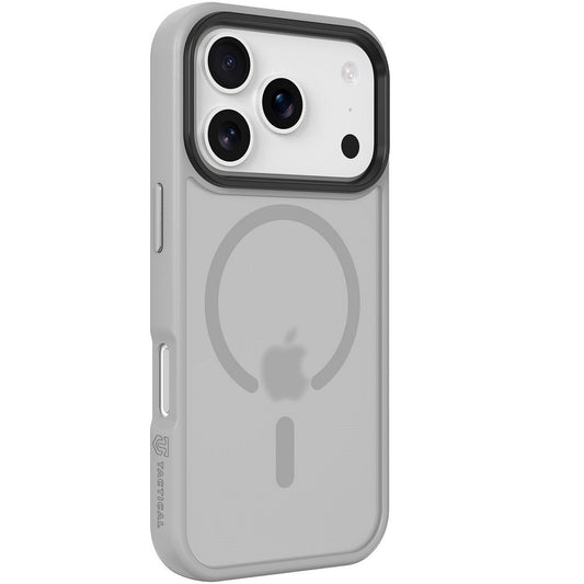 Apple iPhone 17 Pro, Műanyag hátlap védőtok + szilikon keret, közepesen ütésálló, Magsafe kompatibilis, Tactical MagForce Hyperstealth, áttetsző/világosszürke -  iPhone 17 Pro tok a Domshop kínálatából