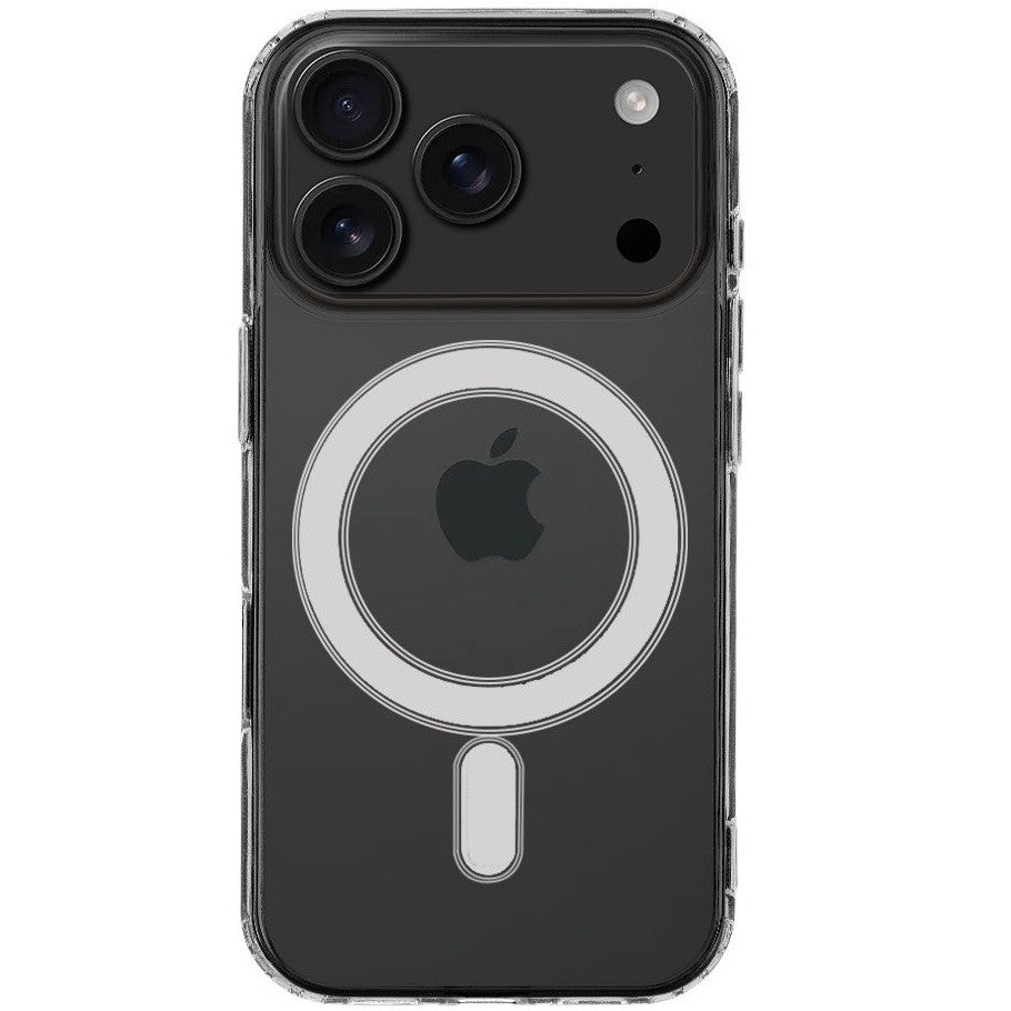 Apple iPhone 17 Pro, Műanyag hátlap védőtok + szilikon keret, közepesen ütésálló, Magsafe töltővel kompatibilis, Tactical MagForce, átlátszó