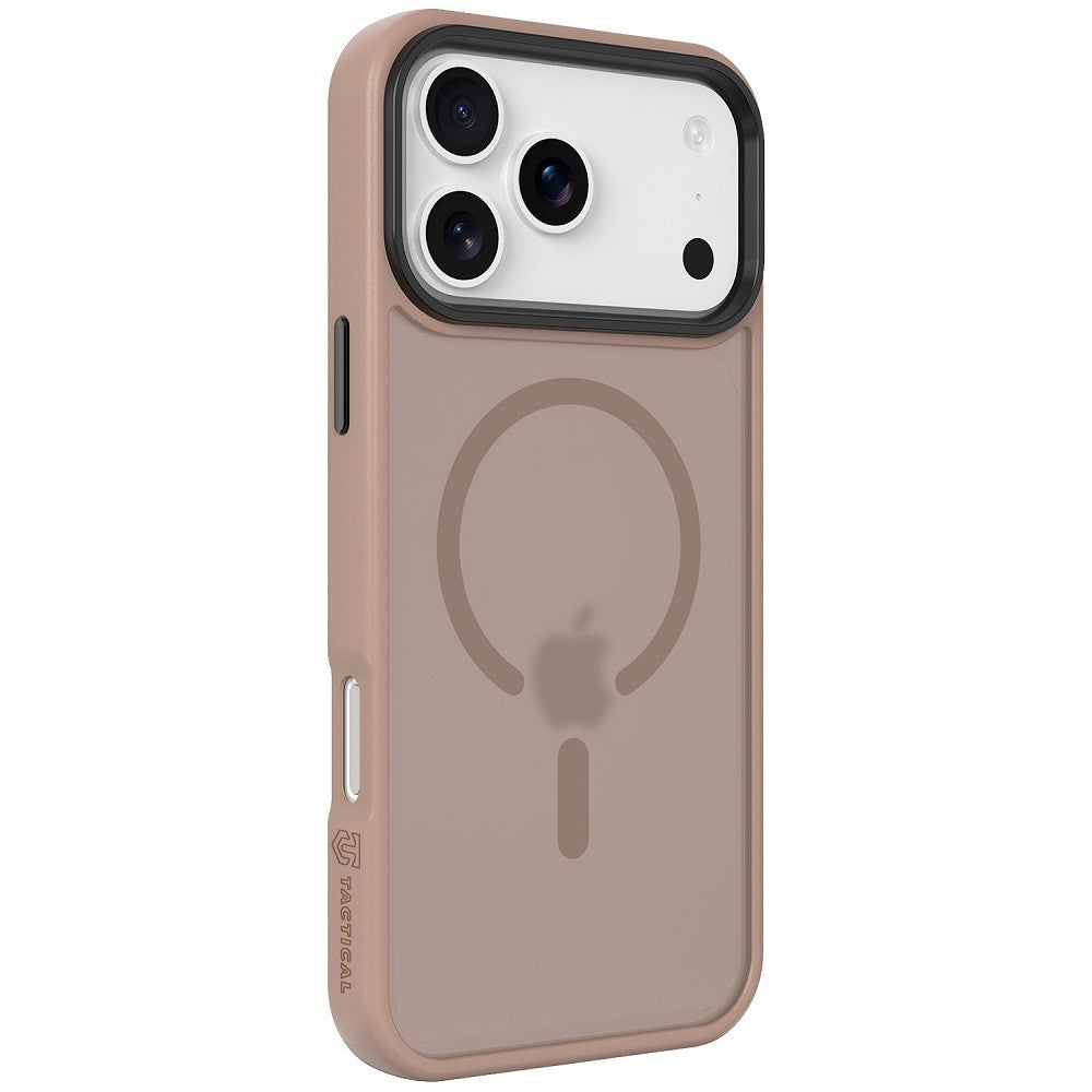 Apple iPhone 17 Pro Max, Műanyag hátlap védőtok + szilikon keret, közepesen ütésálló, Magsafe kompatibilis, Tactical MagForce Hyperstealth, áttetsző/barna