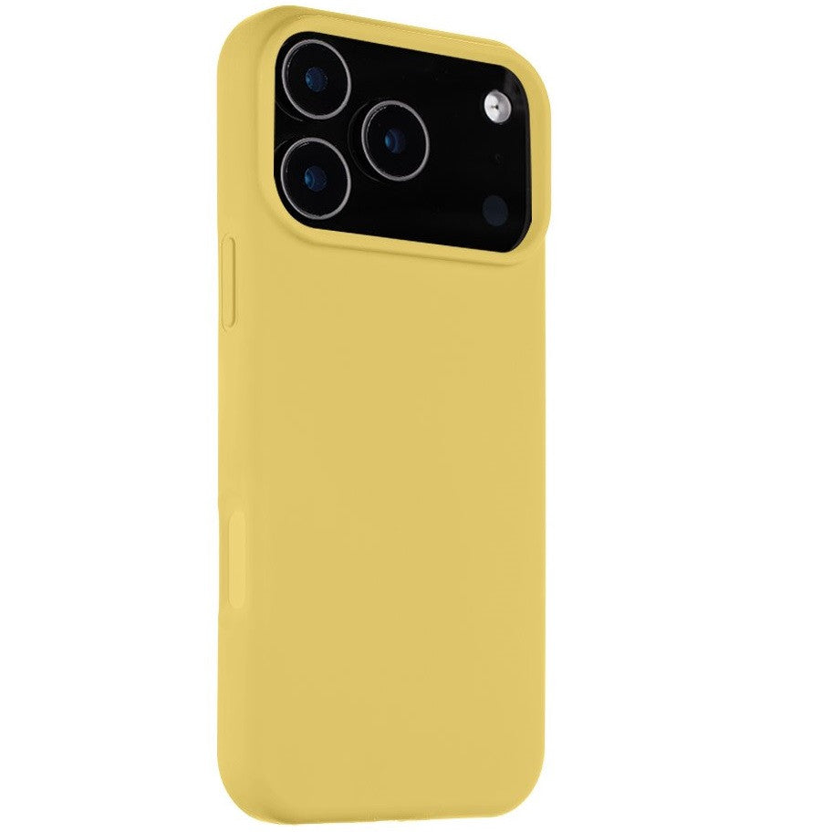 Apple iPhone 17 Pro Max, Szilikon tok, mikrofiber plüss belső, Magsafe kompatibilis, Tactical MagForce Velvet Smoothie, sárga