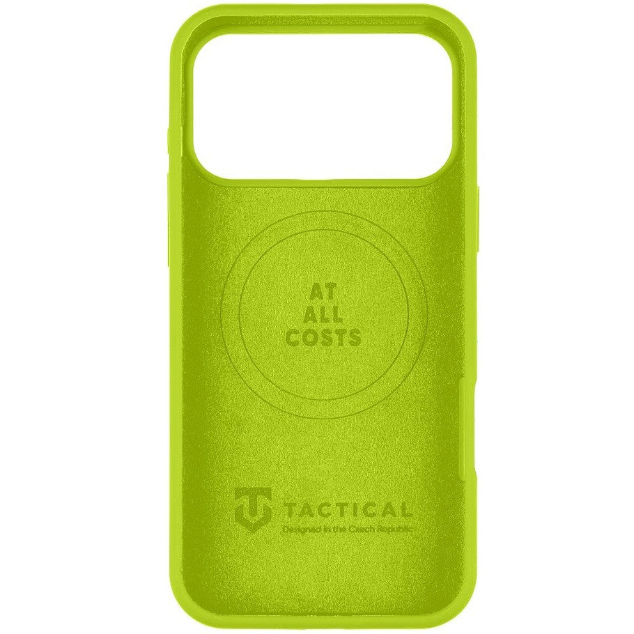 Apple iPhone 17 Pro Max, Szilikon tok, mikrofiber plüss belső, Magsafe kompatibilis, Tactical MagForce Velvet Smoothie, világoszöld -  iPhone 17 Pro Max tok a Domshop kínálatából