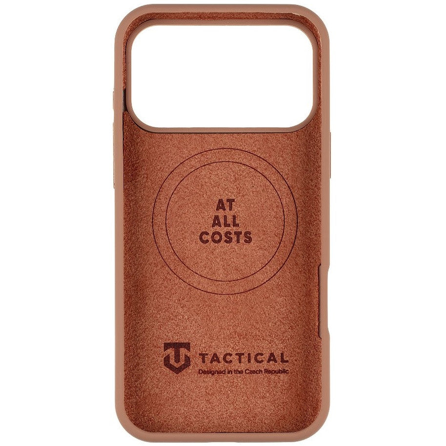 Apple iPhone 17 Pro Max, Szilikon tok, mikrofiber plüss belső, Magsafe kompatibilis, térkép minta, Tactical MagForce Beaver, barna -  iPhone 17 Pro Max tok a Domshop kínálatából