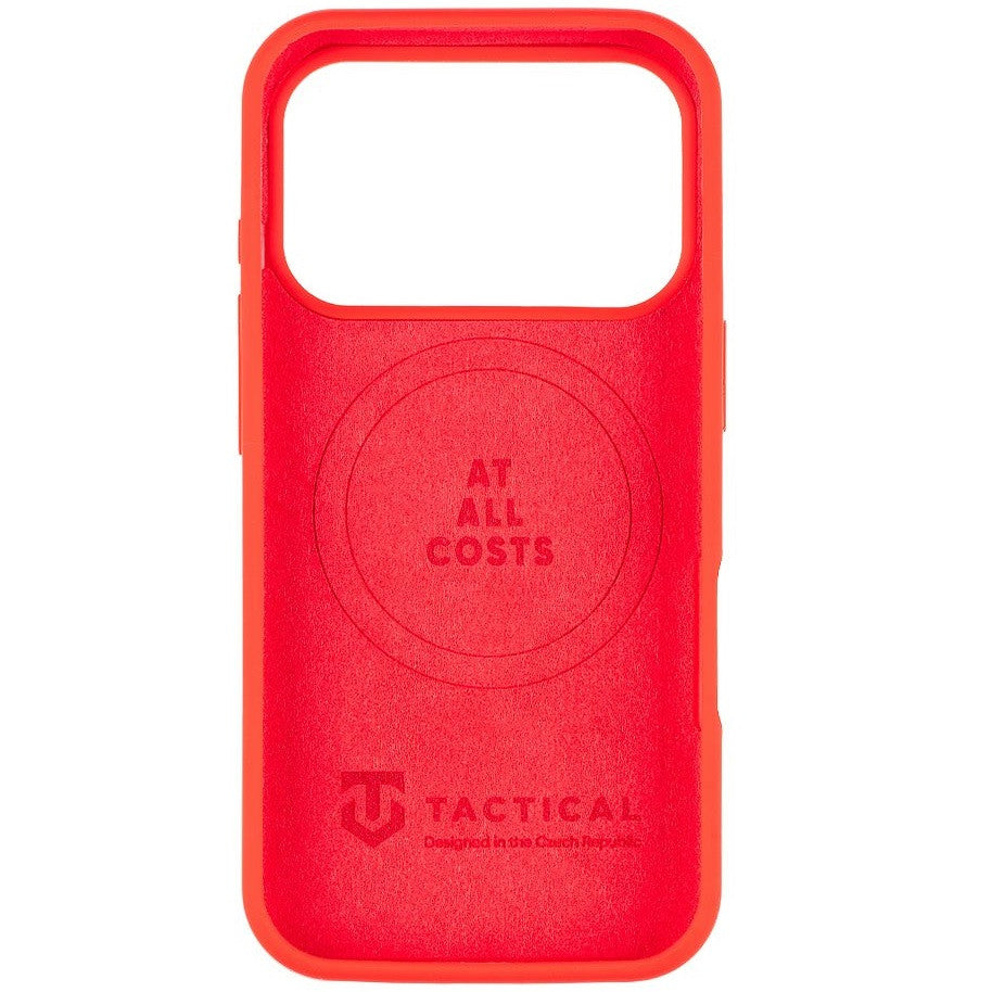 Apple iPhone 17 Pro, Szilikon tok, mikrofiber plüss belső, Magsafe kompatibilis, Tactical MagForce Velvet Smoothie, piros -  iPhone 17 Pro tok a Domshop kínálatából