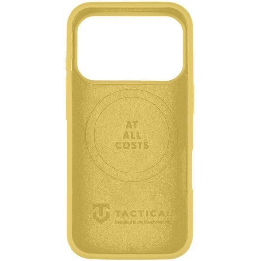 Apple iPhone 17 Pro, Szilikon tok, mikrofiber plüss belső, Magsafe kompatibilis, Tactical MagForce Velvet Smoothie, sárga -  iPhone 17 Pro tok a Domshop kínálatából