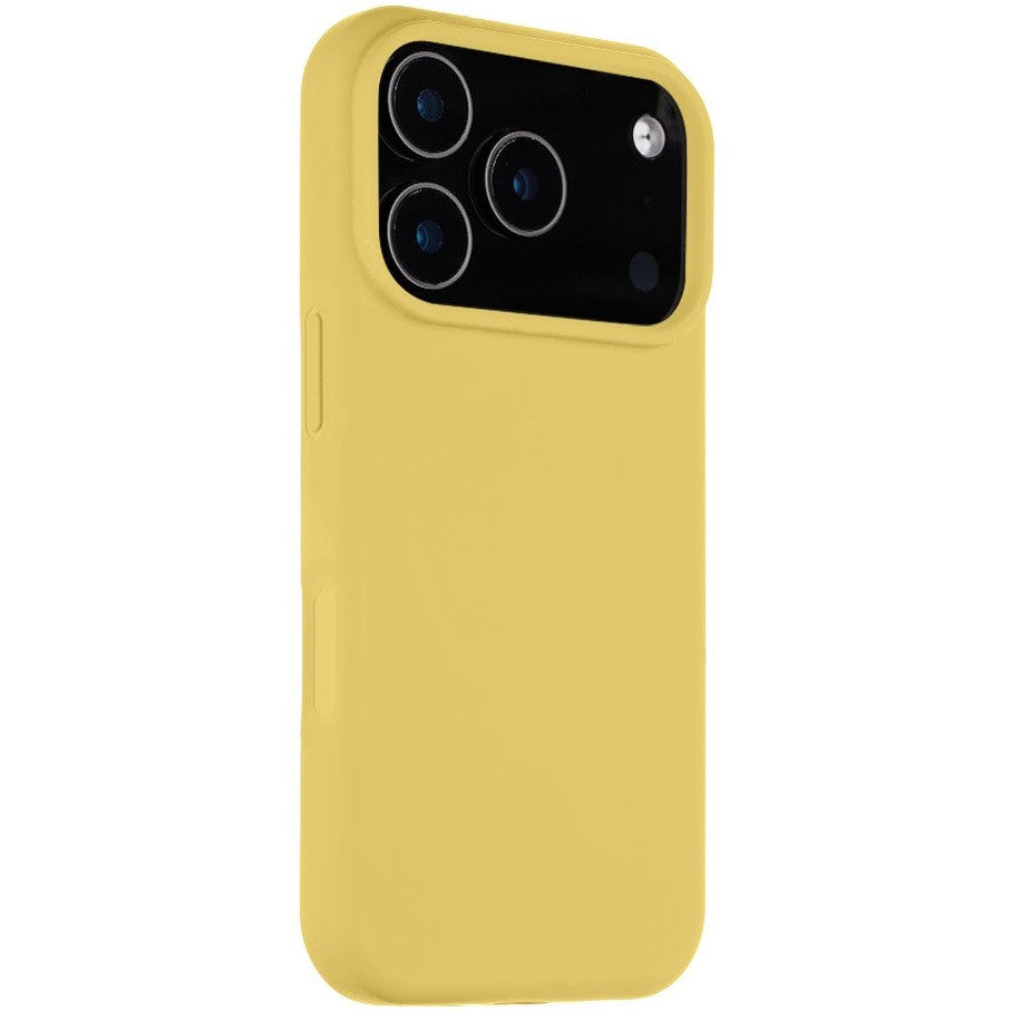 Apple iPhone 17 Pro, Szilikon tok, mikrofiber plüss belső, Magsafe kompatibilis, Tactical MagForce Velvet Smoothie, sárga -  iPhone 17 Pro tok a Domshop kínálatából