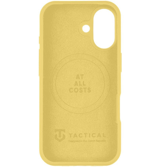 Apple iPhone 17, Szilikon tok, mikrofiber plüss belső, Magsafe kompatibilis, Tactical MagForce Velvet Smoothie, sárga -  iPhone 17 tok a Domshop kínálatából