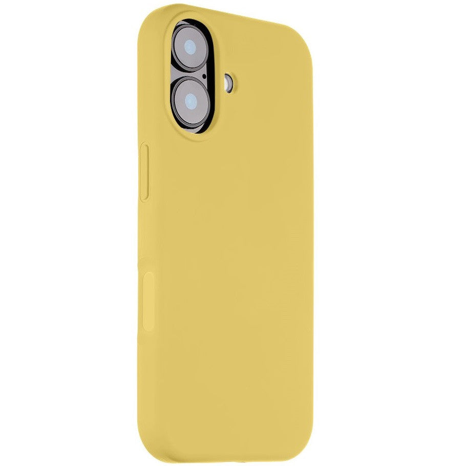 Apple iPhone 17, Szilikon tok, mikrofiber plüss belső, Magsafe kompatibilis, Tactical MagForce Velvet Smoothie, sárga