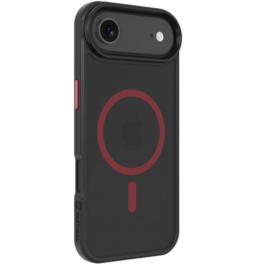 Apple iPhone Air (2025), Műanyag hátlap védőtok + szilikon keret, közepesen ütésálló, Magsafe kompatibilis, Tactical MagForce Hyperstealth 2.0, áttetsző/fekete/piros -  iPhone 17 Air tok a Domshop kínálatából