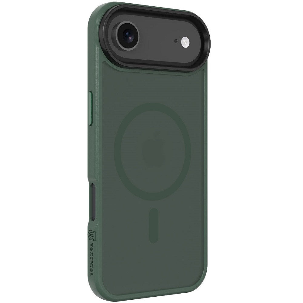 Apple iPhone Air (2025), Műanyag hátlap védőtok + szilikon keret, közepesen ütésálló, Magsafe kompatibilis, Tactical MagForce Hyperstealth, áttetsző/zöld