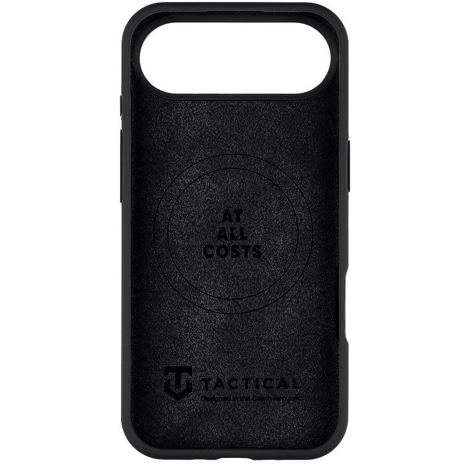 Apple iPhone Air (2025), Szilikon tok, mikrofiber plüss belső, Magsafe kompatibilis, térkép minta, Tactical MagForce Beaver, sötétszürke