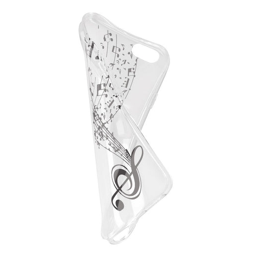 Apple iPhone XS Max, TPU szilikon tok, zene minta 2, Ultra Trendy, átlátszó/fekete -  iPhone XS Max tok a Domshop kínálatából