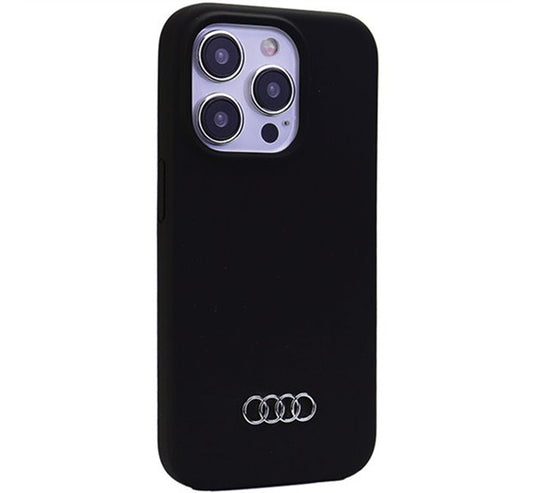 Audi Apple iPhone 15 Pro Max szilikon tok, fekete -  iPhone 15 Pro Max tok a Domshop kínálatából