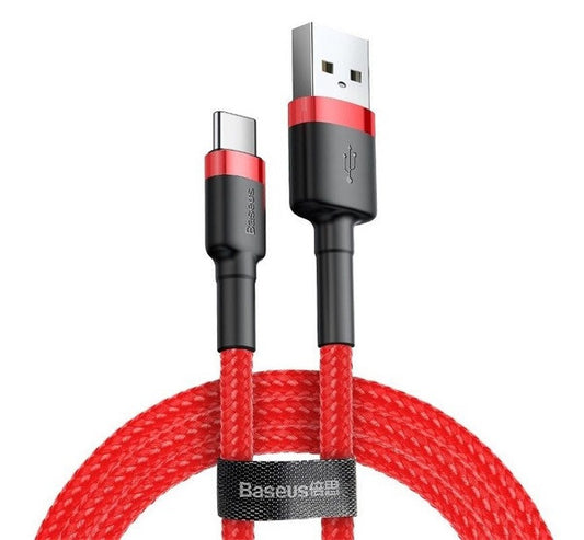 Baseus Cafule USB-C gyorstöltő töltő- és adatkábel, 1m, piros -  USB-C kábel a Domshop kínálatából