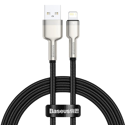 Baseus Cafule USB-Lightning kábel, 2,4A, 1 m, fekete -  Lightning kábel a Domshop kínálatából