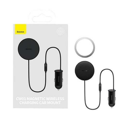 Baseus Magsafe autós tartó, szellőzőrácsba, USB+wireless gyorstöltő, fekete, 15W + 25W -  Autós tartó a Domshop kínálatából