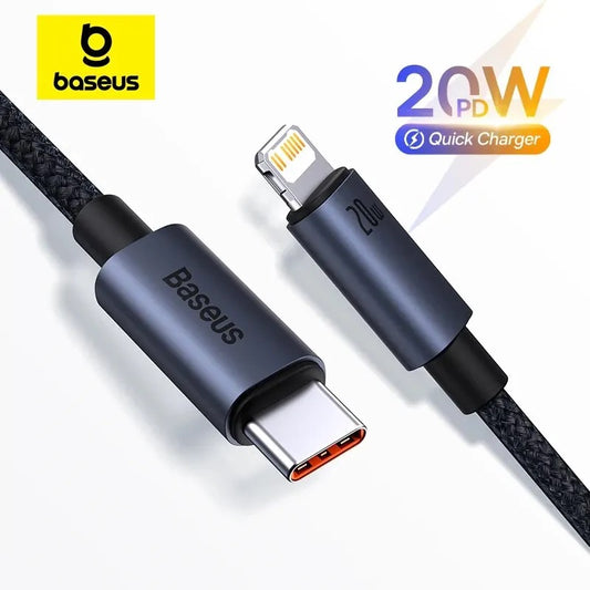 Baseus USB-C - Lightning szövött töltőkábel - 1m, fekete -  Lightning kábel - Domshop a Domshop kínálatából