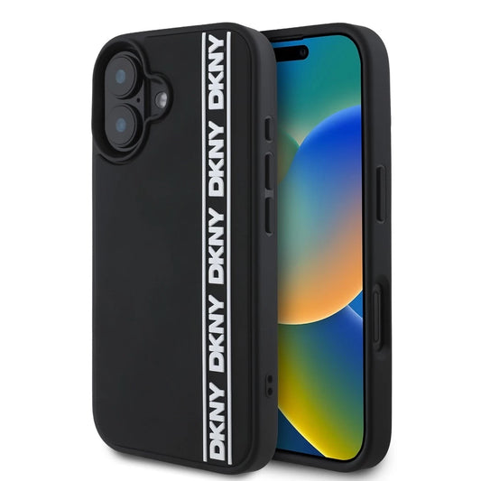 DKNY 3D Rubber Repeat Logo Line tok iPhone 16 készülékhez fekete -  iPhone 16 tok a Domshop kínálatából