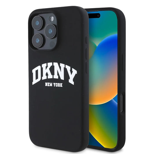 DKNY Liquid Silicone Arch Logo MagSafe tok iPhone 16 Pro készülékhez fekete -  iPhone 16 Pro tok a Domshop kínálatából