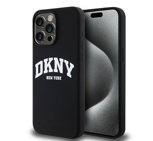 DKNY Liquid Silicone White Printed Logo Apple iPhone 13 Pro Max Magsafe hátlap tok, fekete, DKHMP13XSNYACH -  iPhone 13 Pro Max tok a Domshop kínálatából