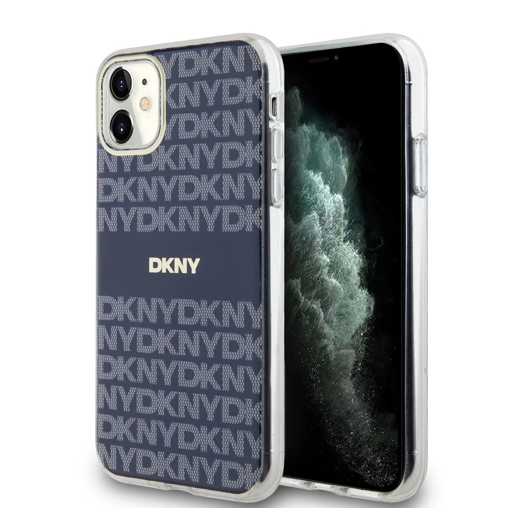 DKNY PC/TPU Repeat Pattern Tonal Stripe Magsafe tok iPhone 11 készülékhez kék -  iPhone 11 tok a Domshop kínálatából