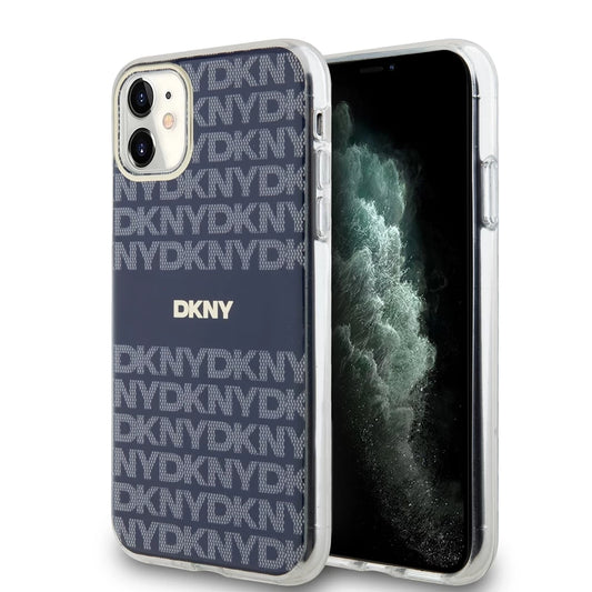 DKNY PC/TPU Repeat Pattern Tonal Stripe Magsafe tok iPhone 11 készülékhez kék -  iPhone 11 tok a Domshop kínálatából