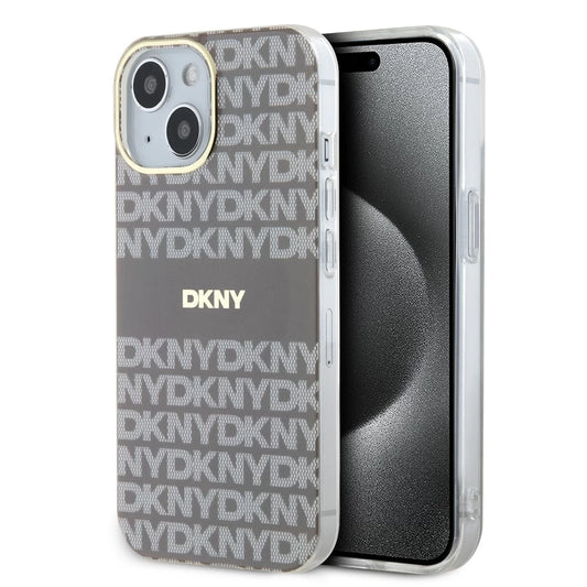 DKNY PC/TPU Repeat Pattern Tonal Stripe Magsafe tok iPhone 14 készülékhez bézs -  iPhone 13/14 tok a Domshop kínálatából
