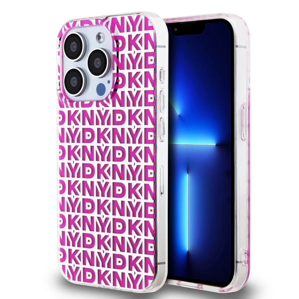 DKNY PC/TPU Repeat Pattern tok iPhone 15 Pro készülékhez rózsaszín -  iPhone 15 Pro tok a Domshop kínálatából