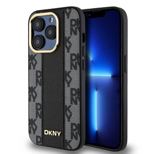 DKNY PU Leather Checkered Pattern Magsafe tok iPhone 15 Pro készülékhez fekete -  iPhone 15 Pro tok a Domshop kínálatából