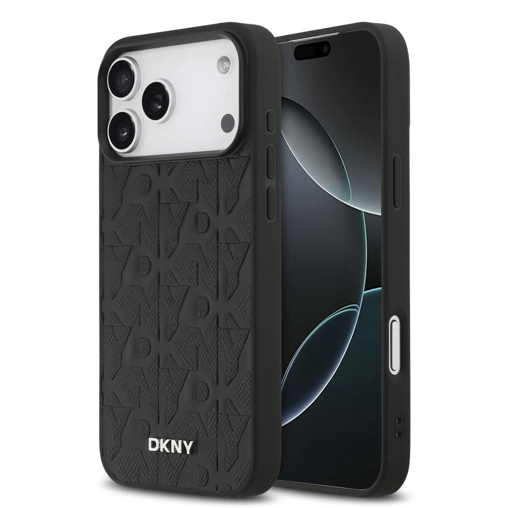 DKNY PU Leather Grid Pattern Magsafe tok iPhone 17 Pro Max készülékhez fekete -  iPhone 17 Pro Max tok a Domshop kínálatából