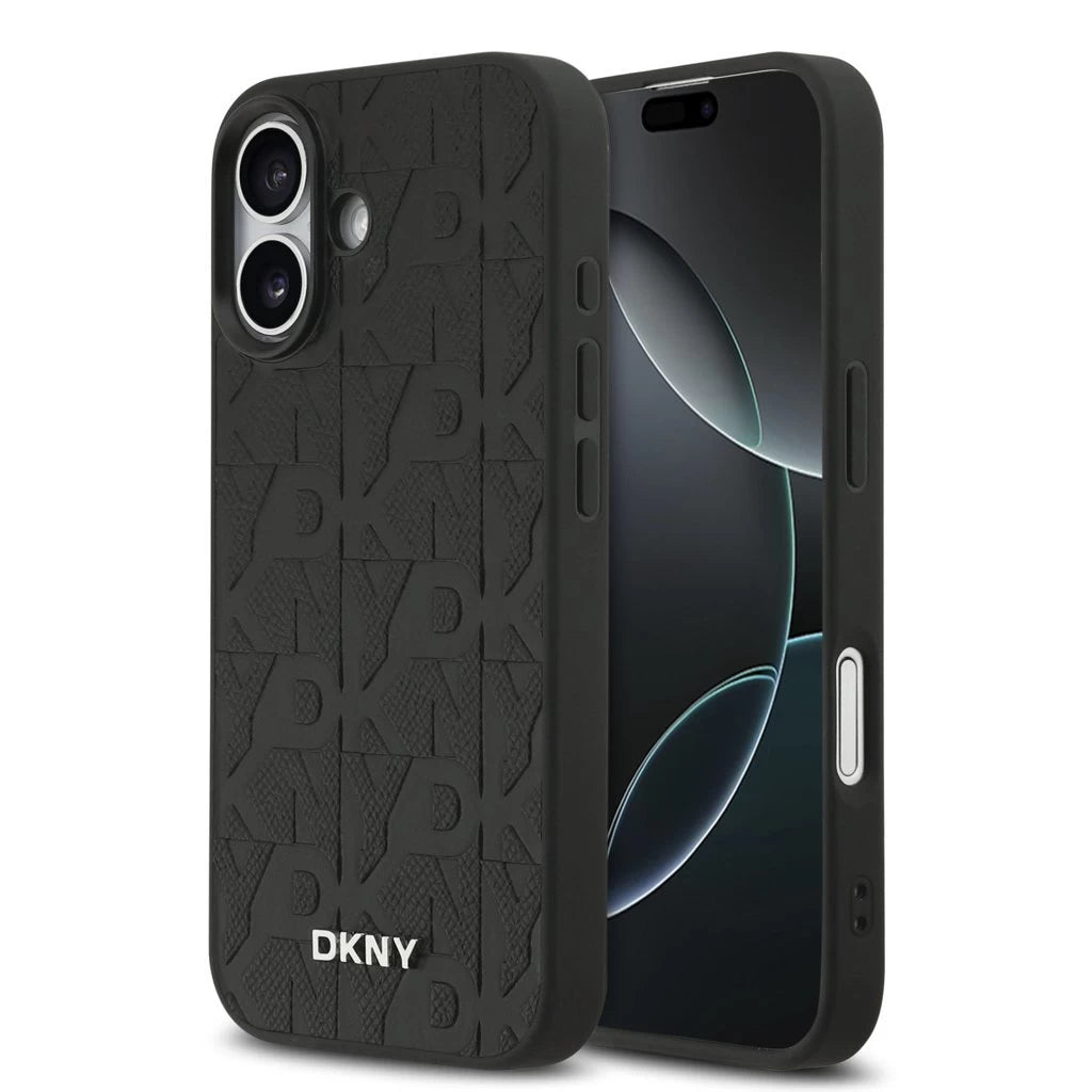DKNY PU Leather Grid Pattern Magsafe tok iPhone 17 készülékhez fekete -  iPhone 17 tok a Domshop kínálatából