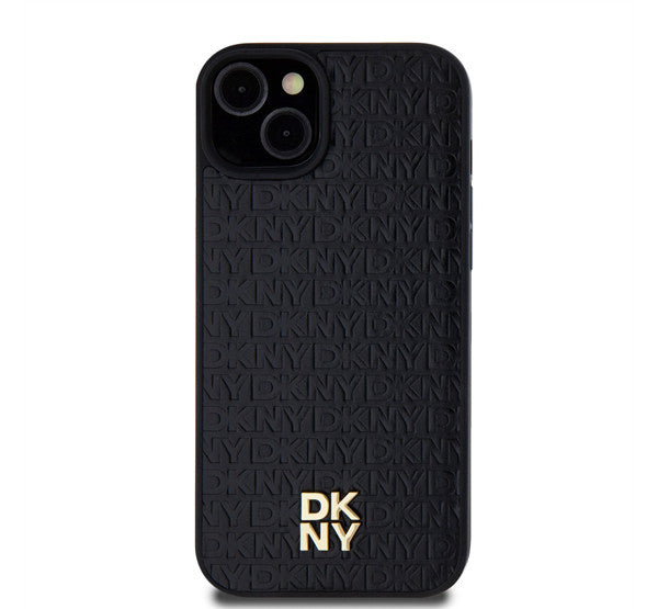 DKNY PU Leather Repeat Pattern Stack Logo Apple iPhone 13 Magsafe kompatibilis hátlap tok, fekete -  iPhone 13/14 tok a Domshop kínálatából