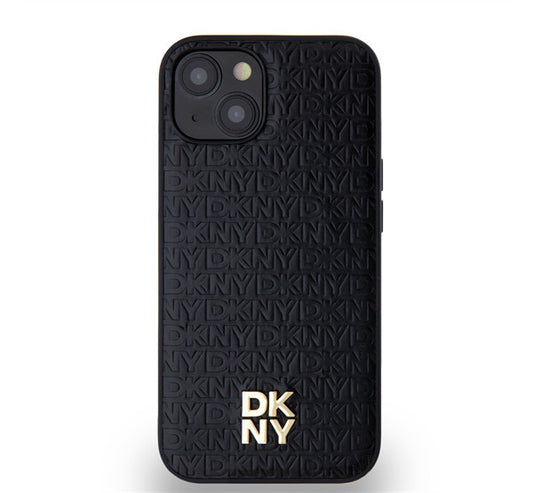 DKNY PU Leather Repeat Pattern Stack Logo Apple iPhone 14 Magsafe kompatibilis hátlap tok, fekete -  iPhone 13/14 tok a Domshop kínálatából