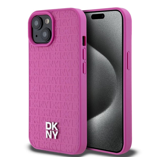 DKNY PU Leather Repeat Pattern Stack Logo MagSafe tok iPhone 15 készülékhez rózsaszín -  iPhone 15 tok a Domshop kínálatából