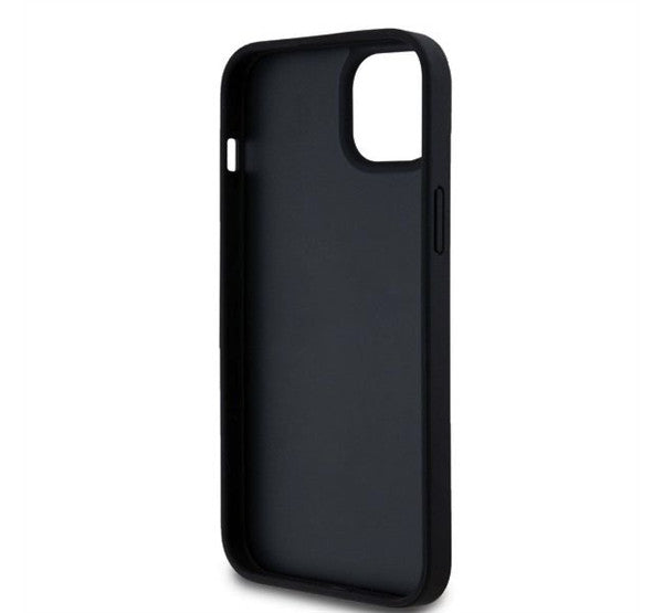 DKNY PU Leather Repeat Pattern Tonal Stripe Apple iPhone 15 Plus hátlap tok, fekete -  iPhone 15 Plus tok a Domshop kínálatából