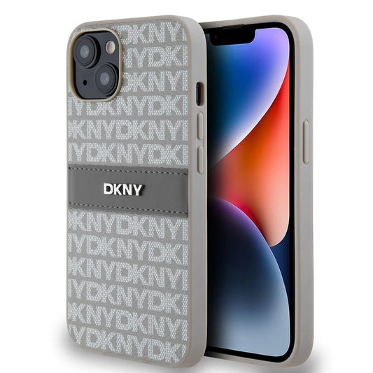 DKNY PU Leather Repeat Pattern Tonal Stripe tok iPhone 14 készülékhez bézs -  iPhone 13/14 tok a Domshop kínálatából