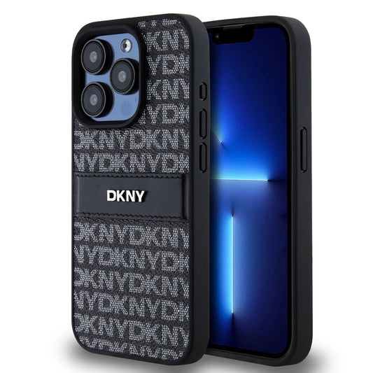 DKNY PU Leather Repeat Pattern Tonal Stripe tok iPhone 15 Pro készülékhez fekete -  iPhone 15 Pro tok a Domshop kínálatából