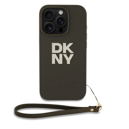 DKNY PU Leather Stack Logo csuklópántos tok iPhone 16 Pro Max készülékhez zöld -  iPhone 16 Pro Max tok a Domshop kínálatából