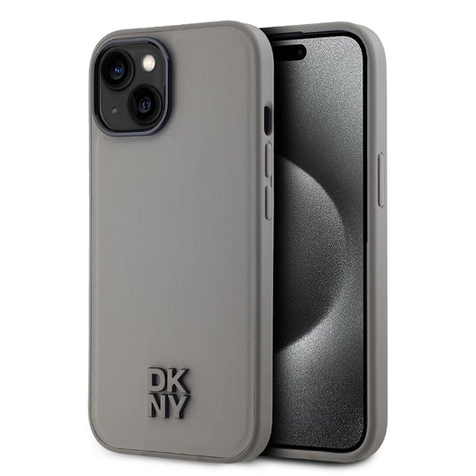 DKNY PU bőr Stack Logo MagSafe tok iPhone 15 készülékhez szürke -  iPhone 15 tok a Domshop kínálatából