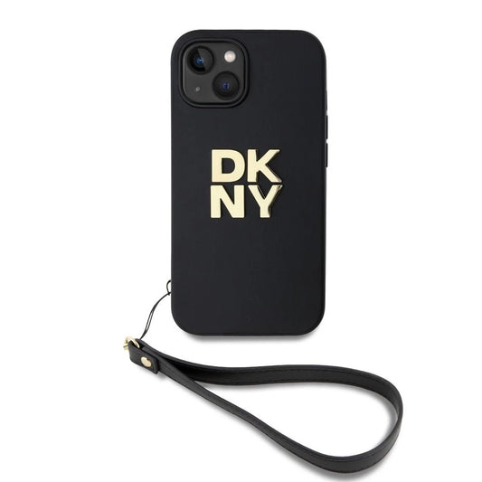 DKNY PU bőr Stack Logo csuklópántos tok iPhone 13 készülékhez fekete -  iPhone 13/14 tok a Domshop kínálatából