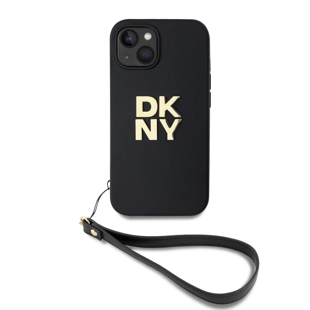 DKNY PU bőr Stack Logo csuklópántos tok iPhone 13 készülékhez fekete -  iPhone 13/14 tok a Domshop kínálatából