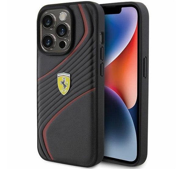 Ferrari Twist Metal Logo iPhone 15 Pro kemény hátlap tok, fekete FEHCP15LPTWK -  iPhone 15 Pro tok a Domshop kínálatából