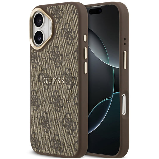 Guess 4G Charm Apple iPhone 17 MagSafe hátlap tok, barna -  iPhone 17 tok a Domshop kínálatából