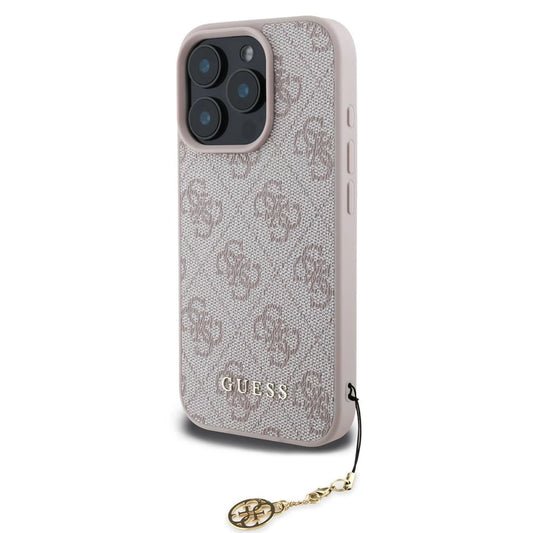 Guess 4G Charm tok iPhone 16 Pro Max készülékhez Tone on Tone rózsaszín -  iPhone 16 Pro Max tok a Domshop kínálatából