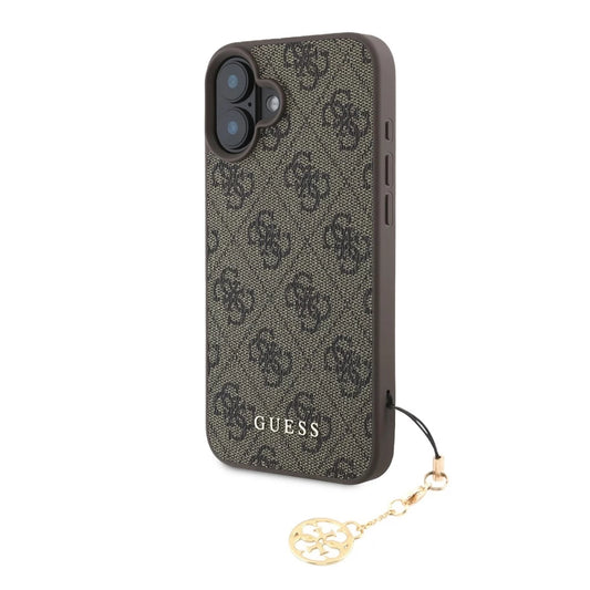 Guess 4G Charm tok iPhone 16 készülékhez Tone on Tone Brown barna -  iPhone 16 tok a Domshop kínálatából