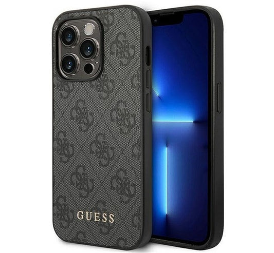 Guess 4G Metal Gold Apple iPhone 14 Pro Max hátlap tok, szürke -  iPhone 14 Pro Max tok a Domshop kínálatából