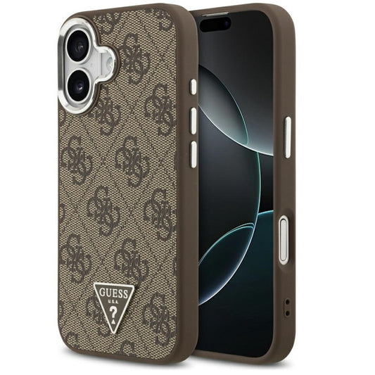 Guess 4G Triangle Logo Apple iPhone 17 MagSafe hátlap tok, barna -  iPhone 17 tok a Domshop kínálatából