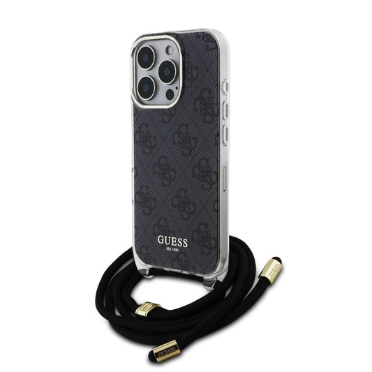 Guess IML 4G nyomtatott vállpántos tok iPhone 16 Pro Max készülékhez fekete -  iPhone 16 Pro Max tok a Domshop kínálatából