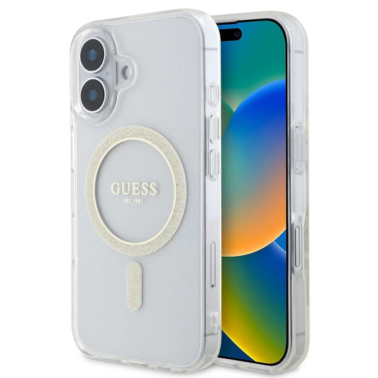Guess IML Glitter Ring MagSafe tok iPhone 16 Plus készülékhez átlátszó -  iPhone 16 Plus tok a Domshop kínálatából